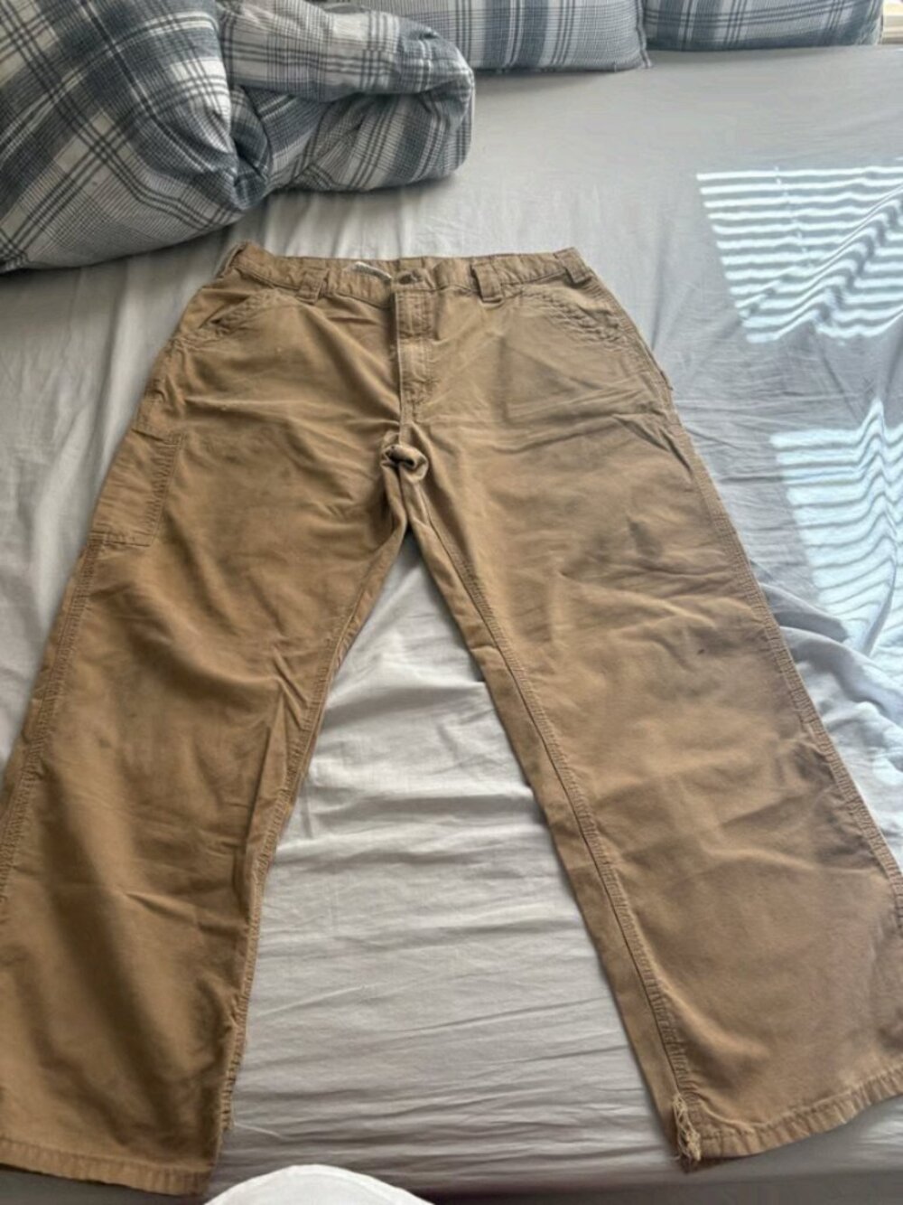 Carhartt khaki cargo work pants